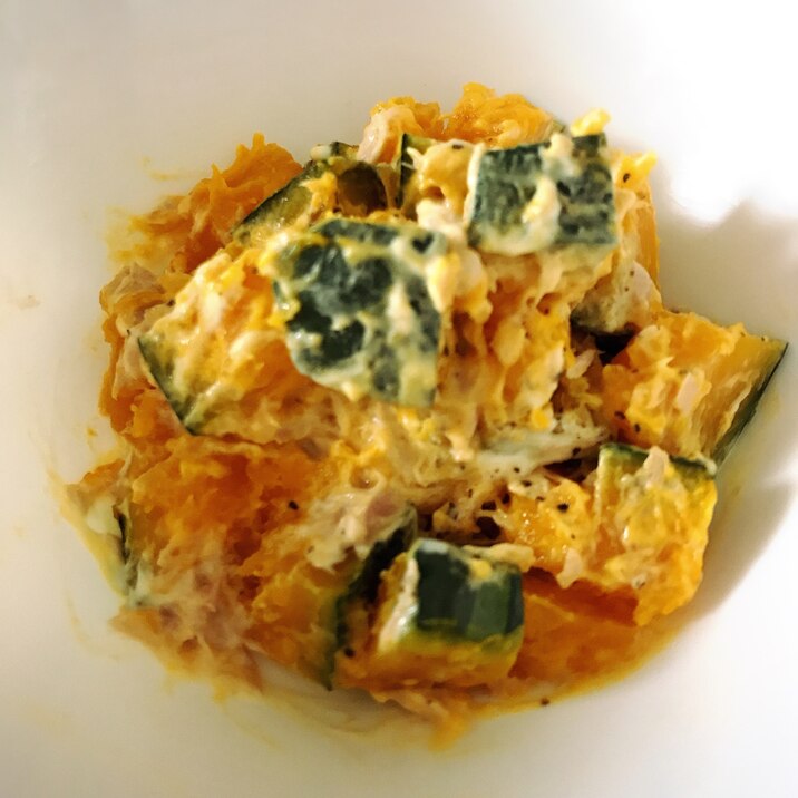 材料2つ!シンプルかぼちゃツナサラダ